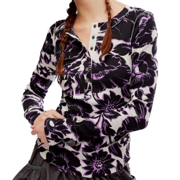 FP Movement by Free People Tops - FP Movement Garden Floral Lilac Top Blouse Size XS NWT